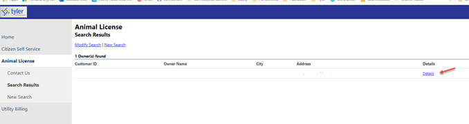 Css Process for Dog Lic request 6